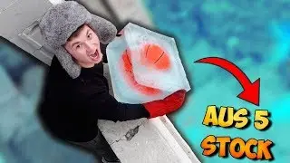 Ich WETTE auf 1000$ das der EISBLOCK nicht kaputt geht.