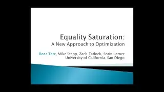 Equality Saturation: A New Approach to Optimization