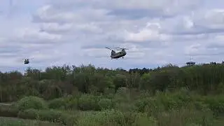 Grizzly 1 and 2 landing LZ Twente for a Troop pick-up (2x Chinook) 09-04-2024