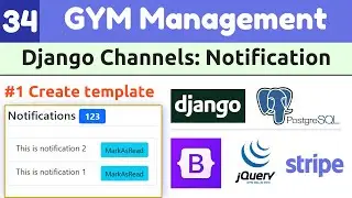 Django Full Course: Gym Management System #34|Trainer: Notification System|Django Channels|WebSocket