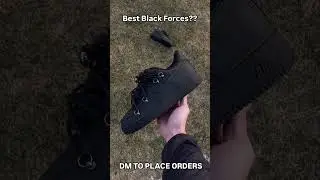 Custom Black Air Forces w/ Rope Laces #airforce1s #customkicks #customairforceones #kicksaddict