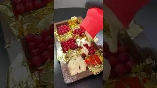 when 24 karat gold foil and red currants meets Dubai chocolate 🍫✨ No Music! #asmr #chocolate #day1
