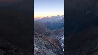 Sunset from Stelvio pass Italy 🇮🇹 #travel #dolomites #mountains #sunset