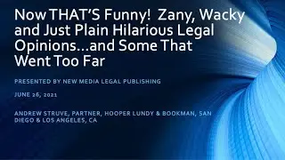 Now THAT&rsquo;S Funny! Zany, Wacky and Plain Hilarious Legal Opinions ..