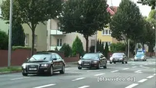 Papstbesuch Erfurt 2011: VIP Eskorte Bundespräsdient / Bundeskanzlerin