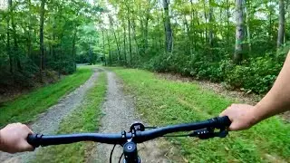 Biking on Old Blacktop Road at Prince William Forest Park VA