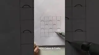 Step by step easy zentangle pattern for beginners / zentangle art #shorts #zentanglepattern
