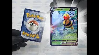 Carta Pok&eacute;mon Mint: 001-189 Beedrill V Full Art a 360&deg;