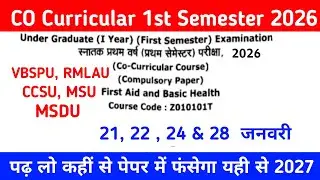 co curricular 1st semester first aid and basic health |  vbspu MPU,RMLAU,   CCSU MSU MSDU 