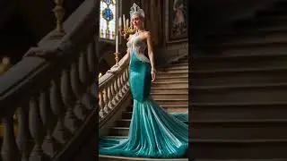 A royal mermaid coming down the stairs #ai #mermaids