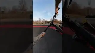 OH SHIT! 🤣 almost died on that one! 📍Huber Heights , OHIO  #bike #ohio #pumptrack #mtb