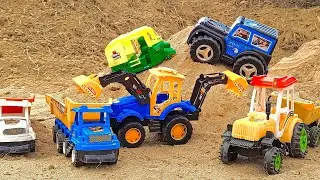 JCB 3DX fully loading mud sand Tata truck 2518 | Mahindra Arjun novo 605 di | jcb cartoon gadi