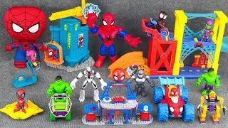 Marvel Spiderman Toys Unboxing Review | VenomVersus Web Squad City Chase vs Stunt Squad Crane Smash
