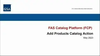 Adding Products in FCP - MAS Vendor Training