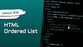 Ordered Lists | Can You Really Nest Lists in HTML | HTML & CSS #19