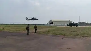 Z-9 helicopter Landing at Siem Reap International Airport