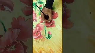 silk painted poppy flowers