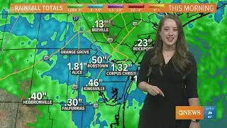 Beneficial rainfall moves through Corpus Christi, drier weather on the way before it turns humid by