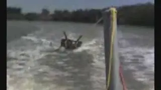 Picnic table skiing