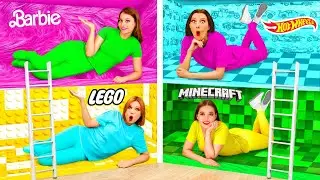 Secret Room Under the Bed Four Colors Challenge | Crazy Challenge by HAHANOM