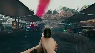 Cyberpunk 2077 Phantom Liberty: Acquisition of a Barghest airdrop (modded combat)