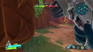 Orendi glitching through wall on monuments in Battleborn