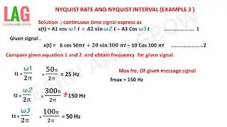 Nyquist Rate And Nyquist Interval (Example 3) (हिन्दी)