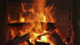 Deep Sleep Aid for Anxiety Relief at Night - Warm Cabin Fireplace Ambience Piano Music