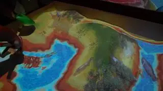 Interactive Projection Mapping Sand at IAAPA 2019