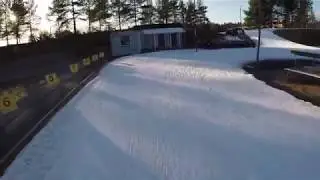 Cross-country skiing on Tuusula artificial snow trail 22-1-2020