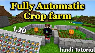 Minecraft PE 1.20 Auto Crop Farm Guide In Hindi