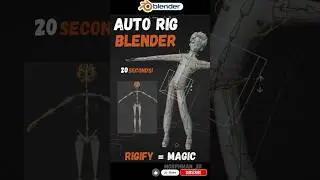 Quick Auto-Rig Using Rigify #blender #shorts #youtybeshorts #blender3d #3danimation