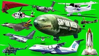 Типы воздушных транспортных средств | Воздушный транспорт | Вертолёт | Самолёт | Дирижабль | Раке...