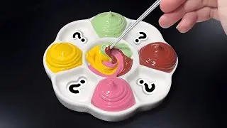 How to Create 9 Magical Colors from Pink, Yellow , Moss Green and Brown || Color Mixing