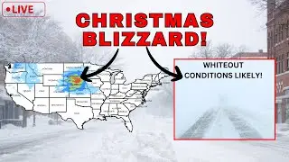 🔴BREAKING! CHRISTMAS BLIZZARD! DANGEROUS TRAVEL CONDITIONS | LIVE SNOW COVERAGE
