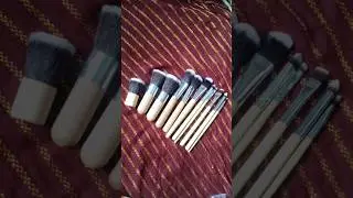 bamboo makeup brush set #makeupbrushes #shorts #unboxing #unboxingvideo #unbox