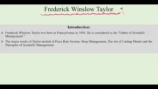 Frederick Winslow Taylor | Taylorism | Scientific Management | Mental Revolution