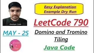 Domino and Tromino Tiling | LeetCode 790 | Dynamic Programming | Java Code | Developer Coder