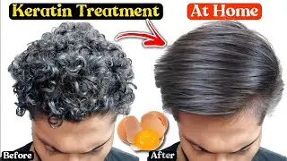 Keratin Treatment At Home For Straight Smooth, Silky & Shiny Frizz Free Hair 2025 ! Hair Smoothening