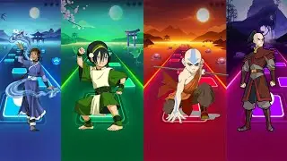 Avatar The Last Airbender | Katara VS Toph VS Aang VS Zuko | Tiles Hop