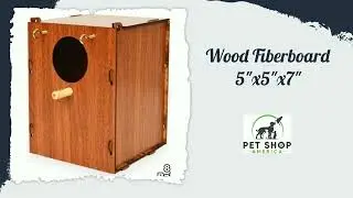 Bird Nest Box Breeding Cage Aviary Finch Canary Parakeet Wood Fiber Board Assembly Required