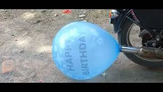 Balloon VS Bullet Bike Silencer -- Super Big Size Balloon Create