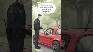 🚔 Getting Pulled Over for Speeding &ndash; Easy English Conversation &ndash; Funny Police Dialogue #learnenglish