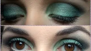 Trucco smokey eyes verde elegante