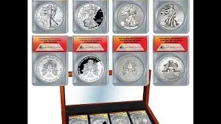 2013 ANACS 70 FDOI LE 476 4pc Silver Eagle Dollars