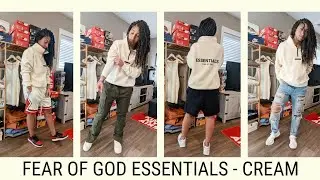 Fear of God ESSENTIALS SS 2021 CREAM Mock Half Zip | Review + Sizing + How to Style 4 WAYS