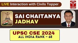 LIVE Interaction with Saichaitanya Jadhav | UPSC Civils 2024 68th Ranker | Civil Services Exam Tips