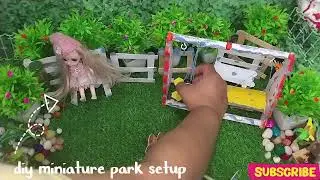 Miniature park setup #miniature #diy #park 