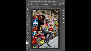 Photoshop Mural Effect Tutorial: Turn Photos into Wall Art Designs #shorts