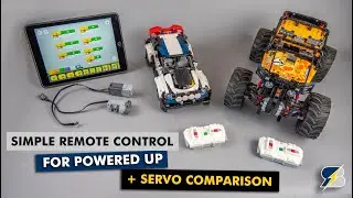 LEGO Powered Up simple RC control with the remote + PF Servo comparison